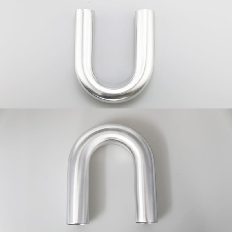 KRD PERFORMANCE 70mm (2.75") OD 180 Degree Elbow 2.75 Inch Aluminum Intercooler Pipe Air Intake Tube, Brushed Finish - Image 5